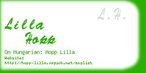 lilla hopp business card